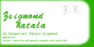 zsigmond matala business card